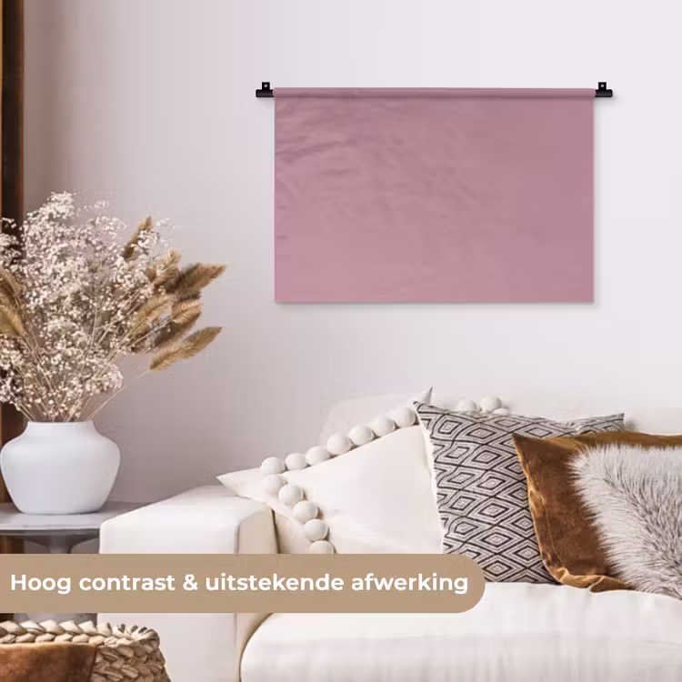 Dusty - Mauve - Paars Wandkleed katoen klein 269 -sfeer1