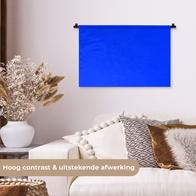 Electric - Blue - Blauw Wandkleed katoen klein 269 -sfeer1