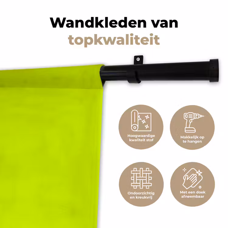 Electric - Lemon - Geel Wandkleed katoen klein 269 -sfeer2