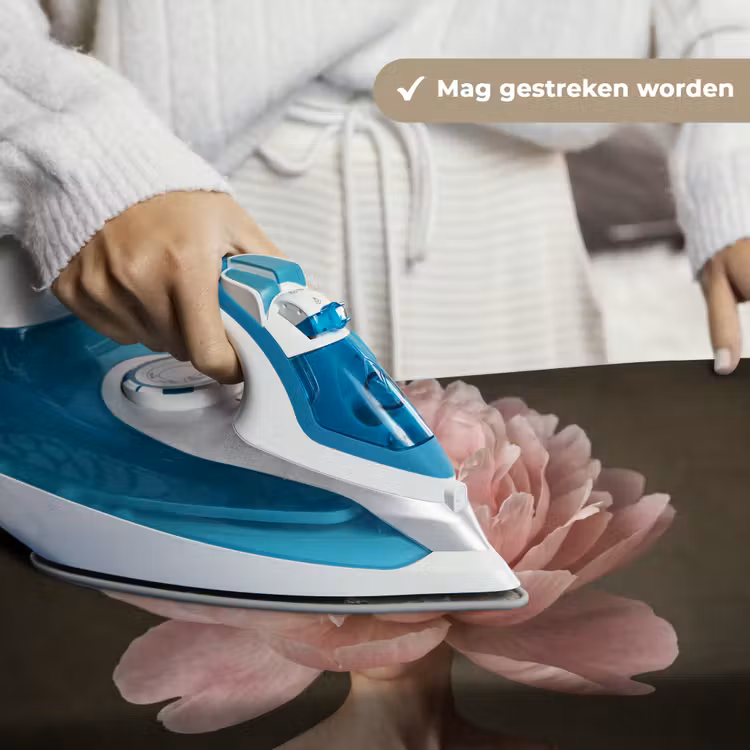 Gezicht - Roos - Roze Wandkleed katoen klein -sfeer9