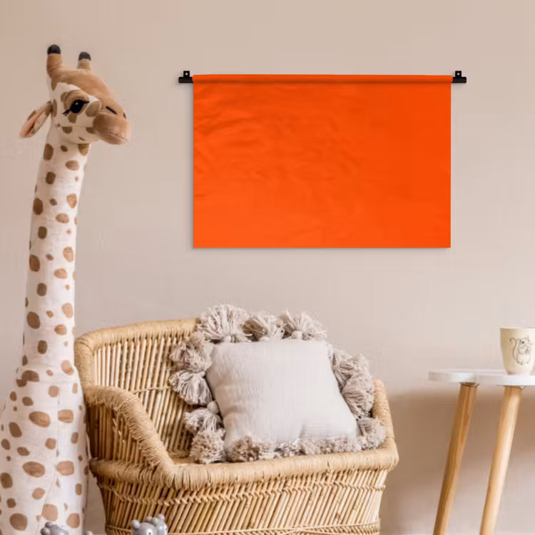 Fiery - Tangerine - Oranje Wandkleed katoen klein 269 -wsfeer5_kind