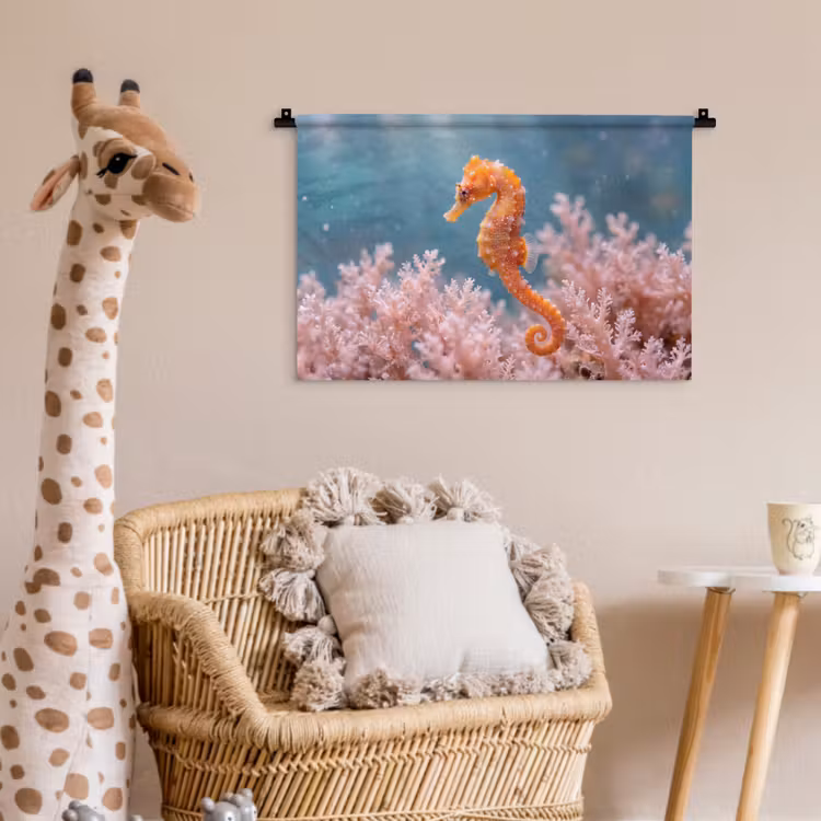 Vis - Koraal - Oceaan - Macro - Oranje Wandkleed katoen klein -wsfeer5_kind