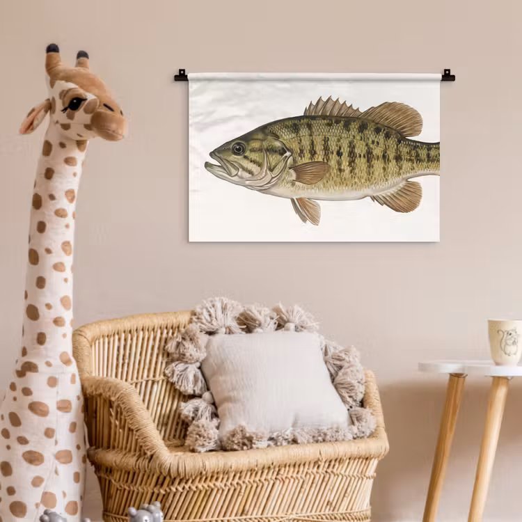 Vissen - Natuur - Vintage Wandkleed katoen klein -wsfeer5_kind