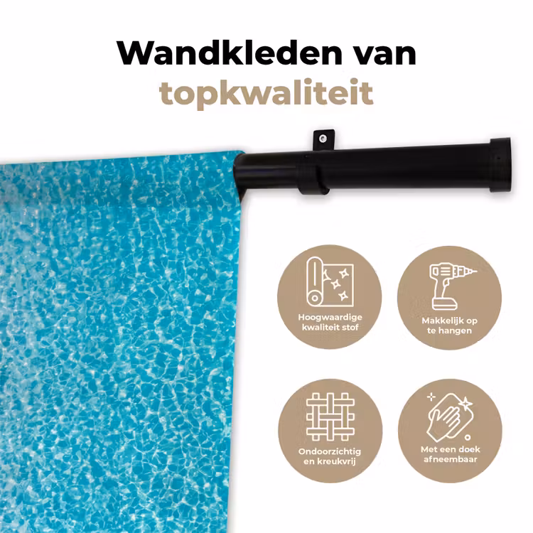Vis - Oceaan - Strand - Turquoise - Natuur Wandkleed katoen klein -sfeer2