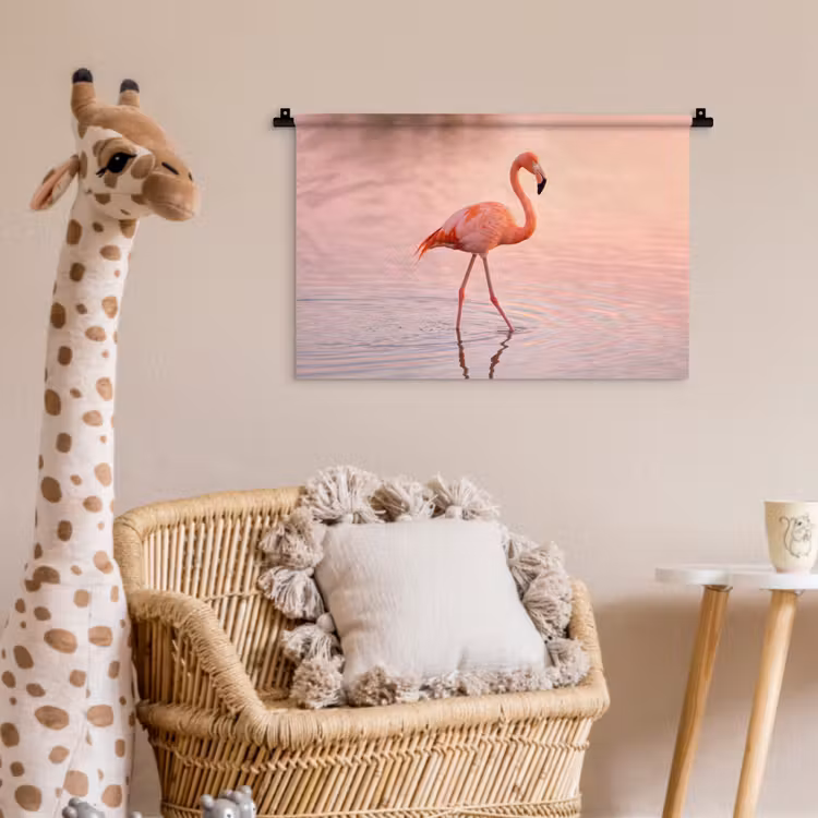 Flamingo - Water - Roze Wandkleed katoen klein -wsfeer5_kind
