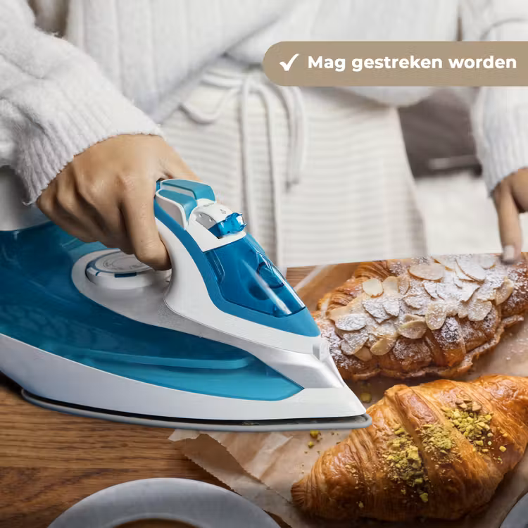 Eten - Croissant - Koffie - Ontbijt - Modern Wandkleed katoen klein -sfeer9