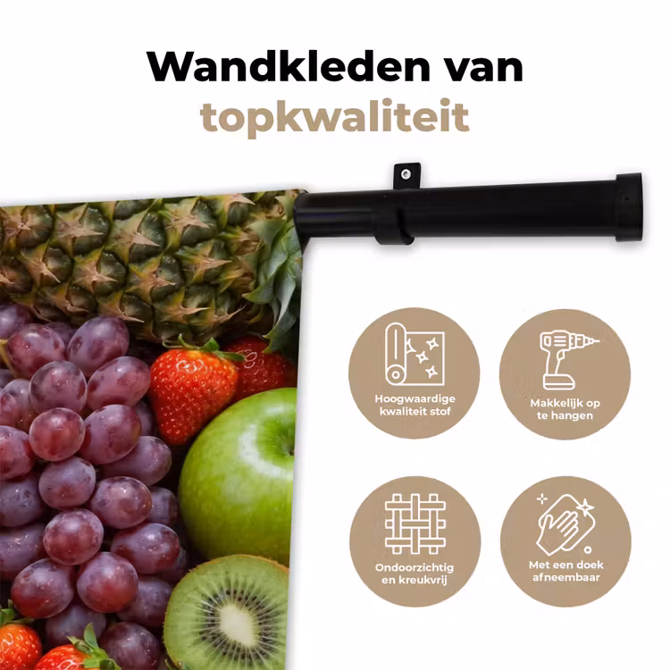 Eten - Fruit - Vers - Kleurrijk - Voeding Wandkleed katoen klein -sfeer2