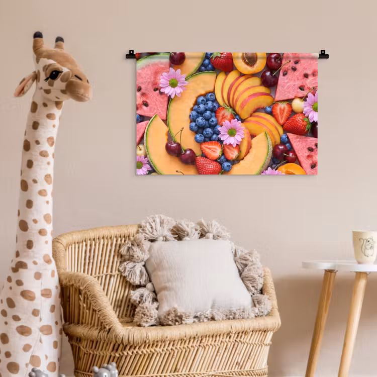 Eten - Fruit - Zomer - Kleurrijk Wandkleed katoen klein -wsfeer5_kind