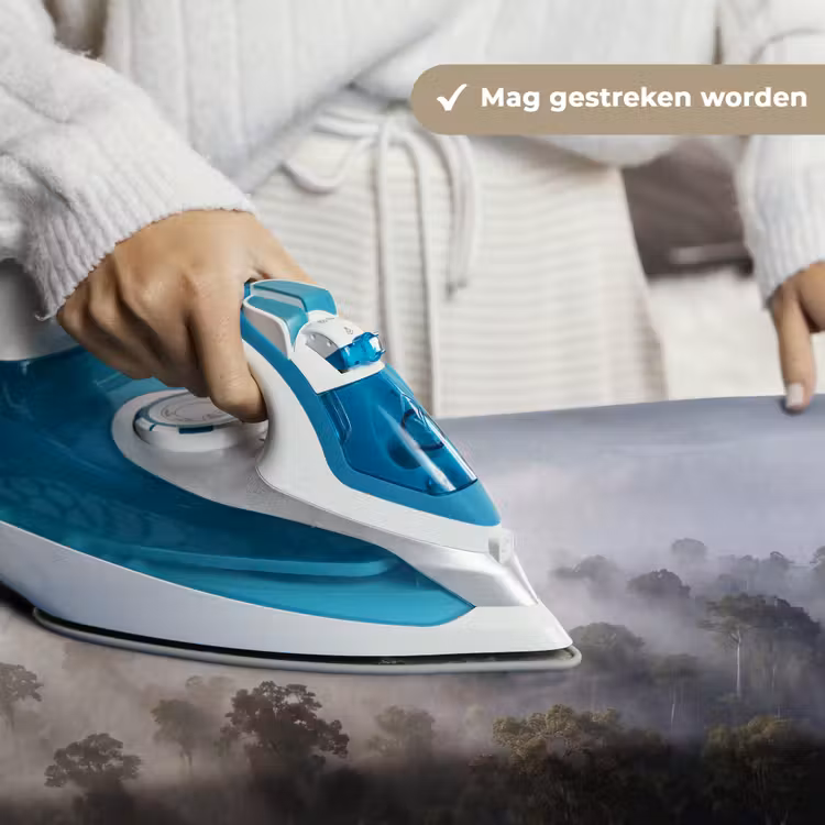 Bos - Mist - Natuur - Groen Wandkleed katoen klein -sfeer9