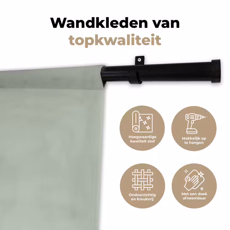 Frosted - Mint - Groen Wandkleed katoen klein 269 -sfeer2