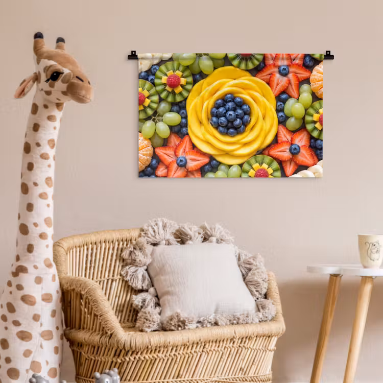 Fruit - Arrangement - Gezond - Kleurrijk - Eten Wandkleed katoen klein -wsfeer5_kind