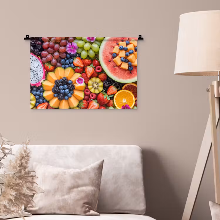 Fruit - Vers - Variatie - Eten - Kleurrijk Wandkleed katoen klein -sfeer4