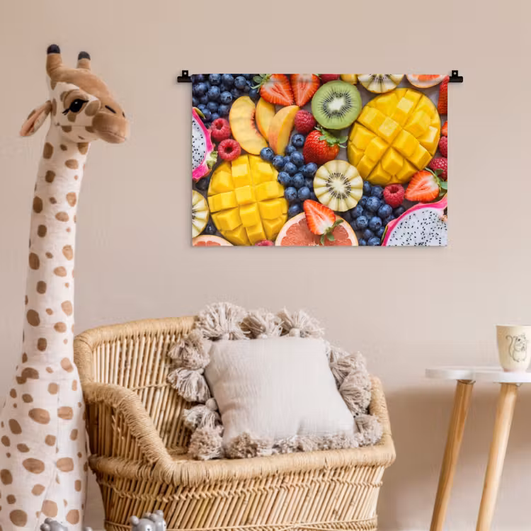 Fruit - Versneden - Kleurrijk - Eten - Gezond Wandkleed katoen klein -wsfeer5_kind