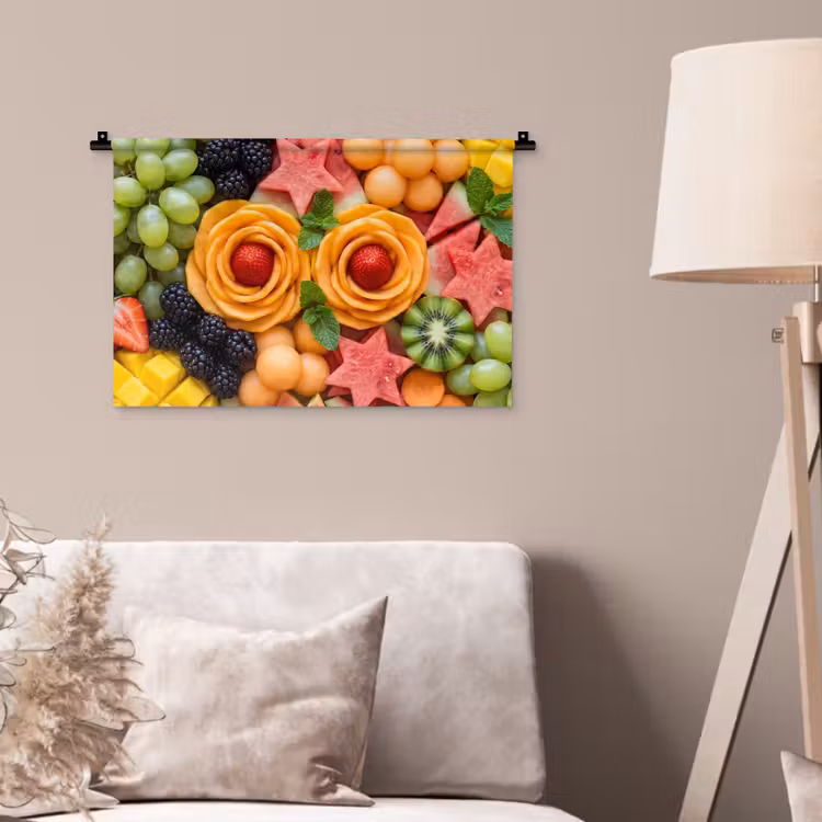 Fruit - Variatie - Kleurrijk - Vers - Eten Wandkleed katoen klein -sfeer4