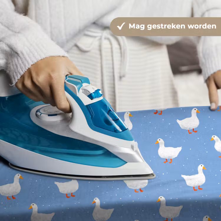 Ganzen - Elegant - Blauw Wandkleed katoen klein 269 -sfeer9