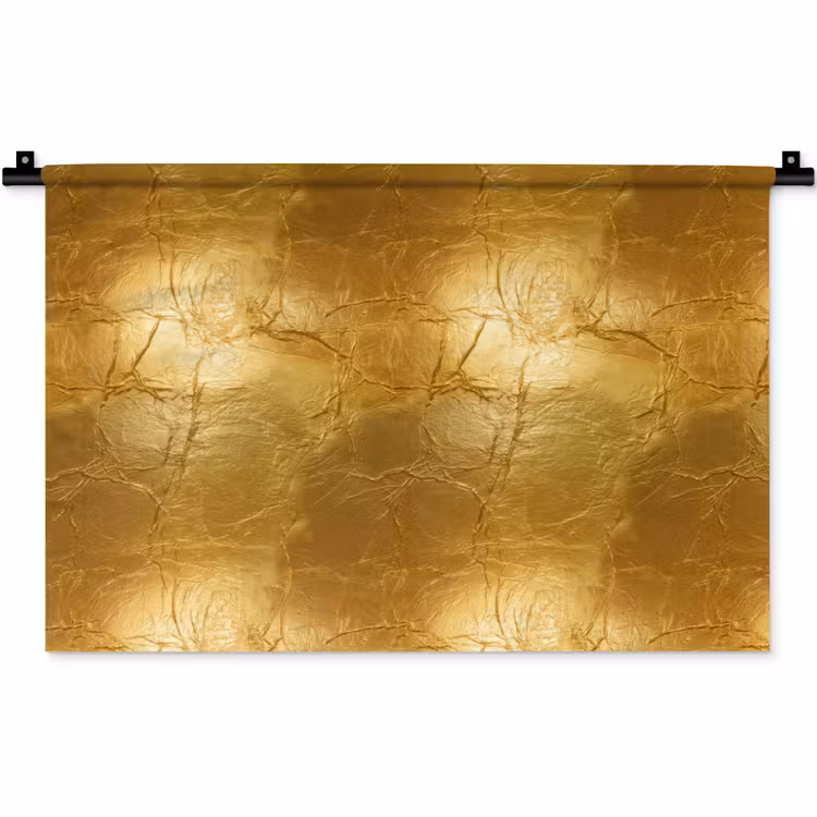 Bladgoud - Vintage - Textuur - Warm Goud Wandkleed katoen klein 269 -zz3d