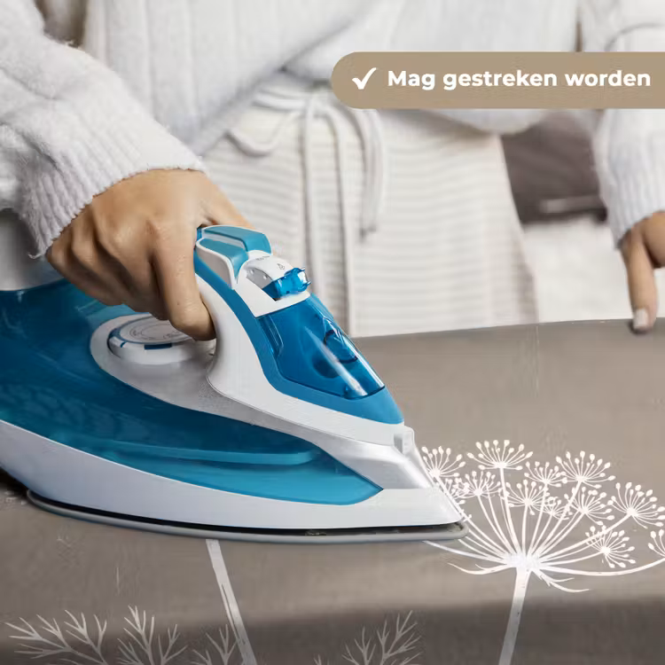Grafisch - Fluitenkruid - Taupe Wandkleed katoen klein -sfeer9