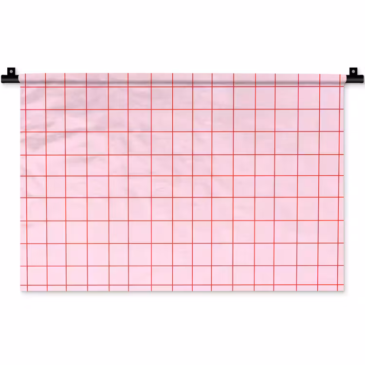 Raster - Patroon - Roze Wandkleed katoen klein 269 -zz3d