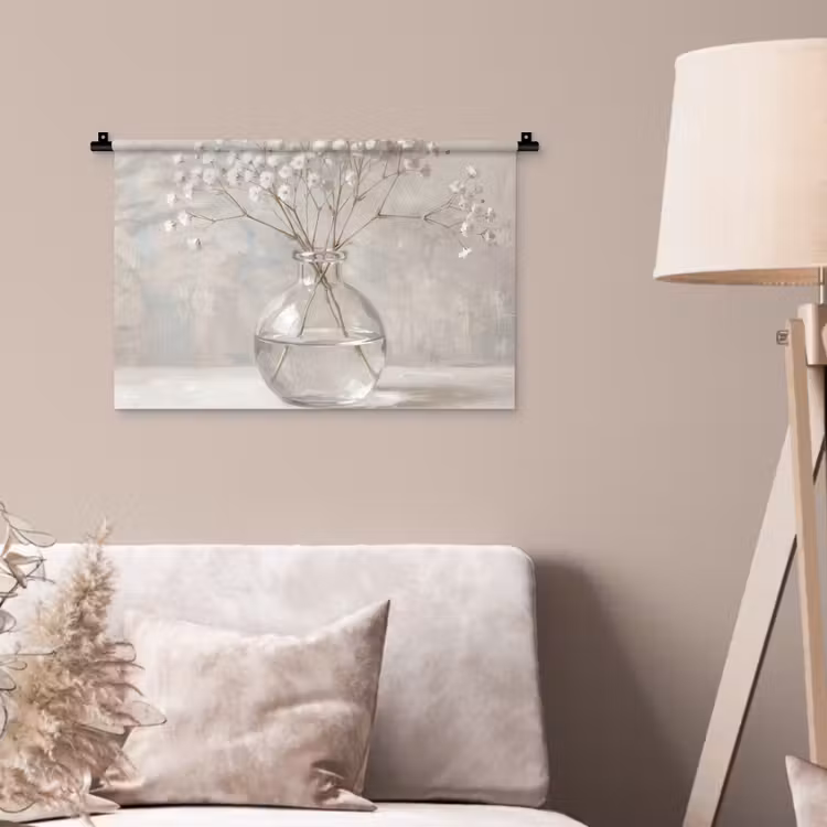 Gipskruid - Vaas - Wit Wandkleed katoen klein -sfeer4