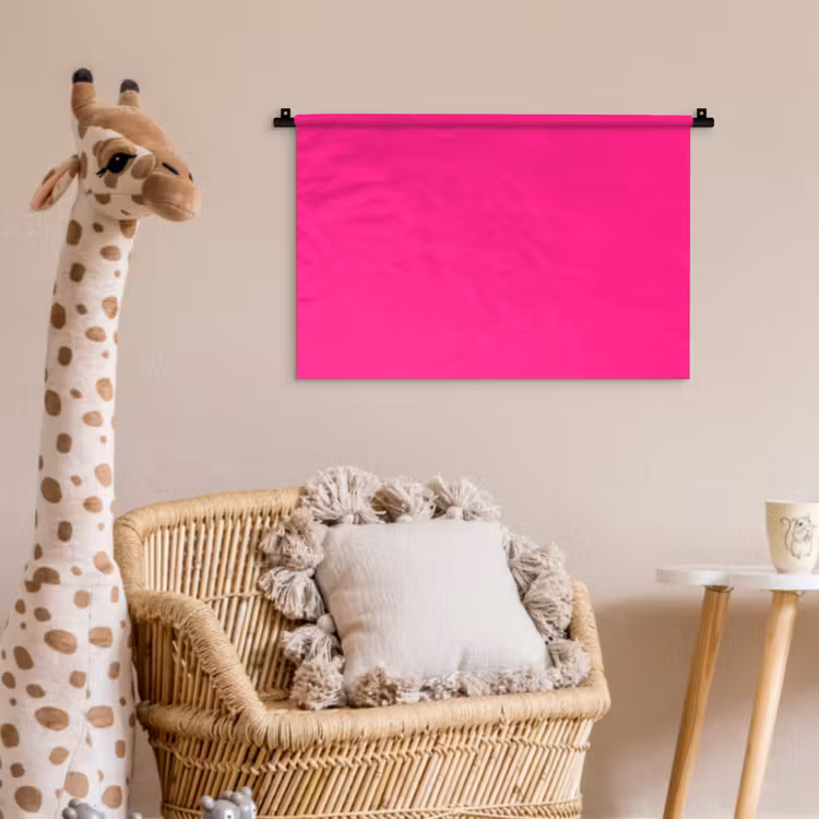 Hot - Fuchsia - Roze Wandkleed katoen klein 269 -wsfeer5_kind