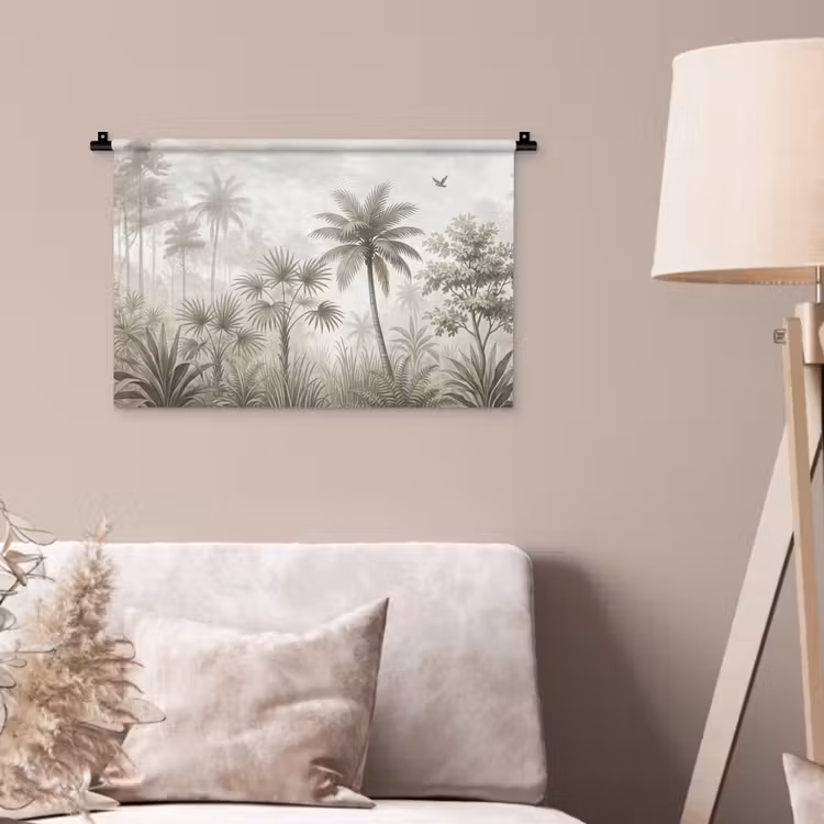 Jungle - Palmbomen - Natuur Wandkleed katoen klein -sfeer4
