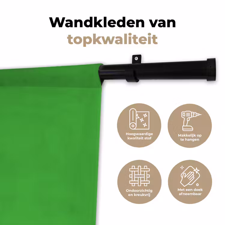 Kelly - Green - Groen Wandkleed katoen klein 269 -sfeer2