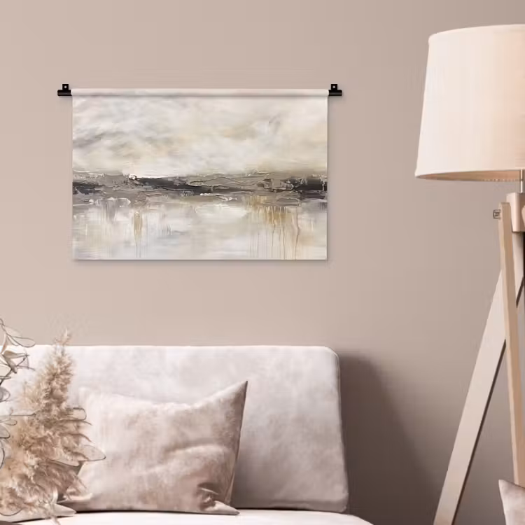 Landschap - Horizon - Natuur - Abstract - Neutraal Wandkleed katoen klein -sfeer4