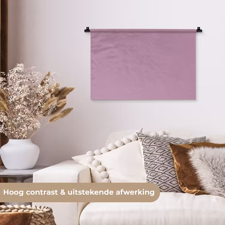 Lilac - Paars - Mauve Wandkleed katoen klein 269 -sfeer1