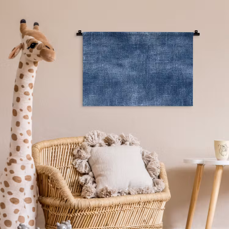 Linnen - Textuur - Patroon - Denim - Rustiek Wandkleed katoen klein 269 -wsfeer5_kind