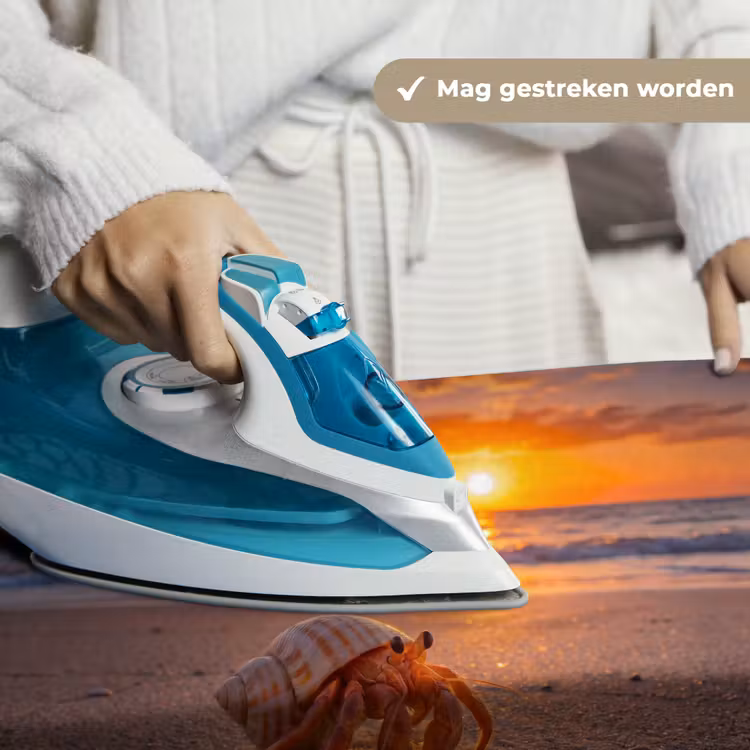 Kreeft - Strand - Natuur - Zonsondergang - Oranje Wandkleed katoen klein -sfeer9