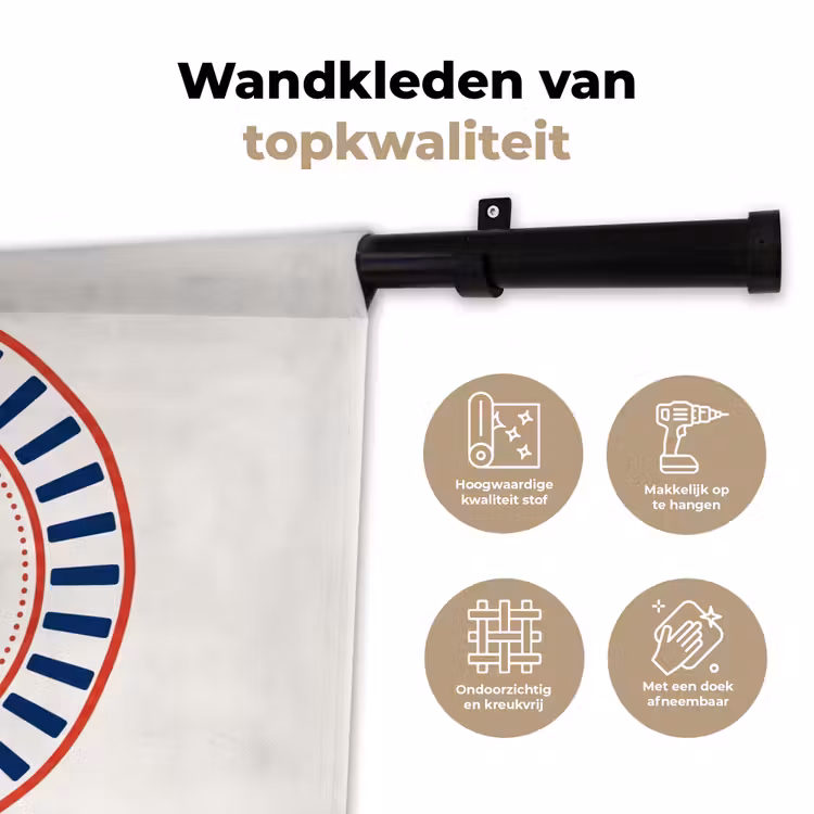 Zeeleven - Kreeft - Embleem - Grafisch - Rood Wandkleed katoen klein -sfeer2