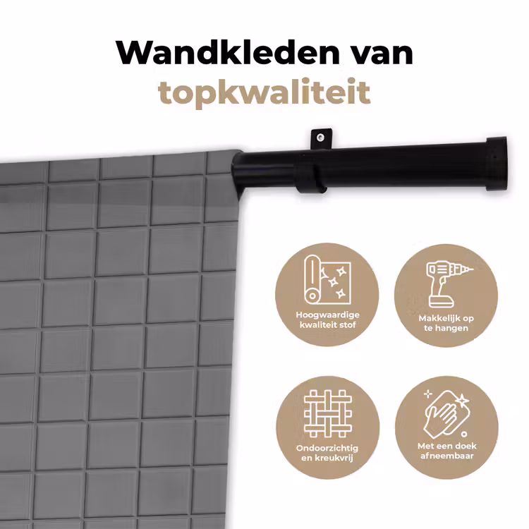 Modern - Patroon - Grijs Wandkleed katoen klein 269 -sfeer2