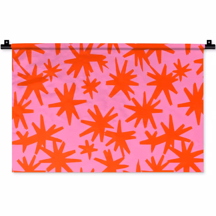 Modern - Sterren - Roze Wandkleed katoen klein 269 -zz3d