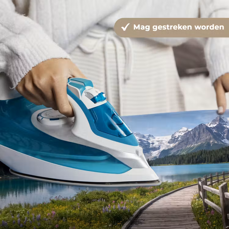 Bergen - Meer - Landschap - Blauw Wandkleed katoen klein -sfeer9