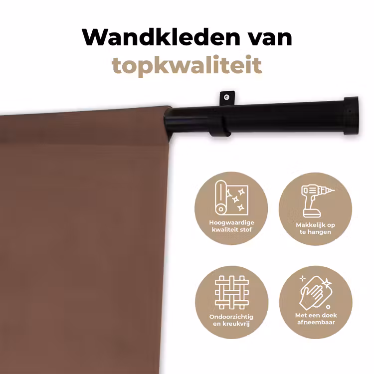 Muted - Chestnut - Bruin Wandkleed katoen klein 269 -sfeer2