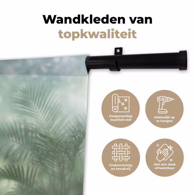 Natuur - Vervaagd - Groen - Abstract - Modern Wandkleed katoen klein -sfeer2