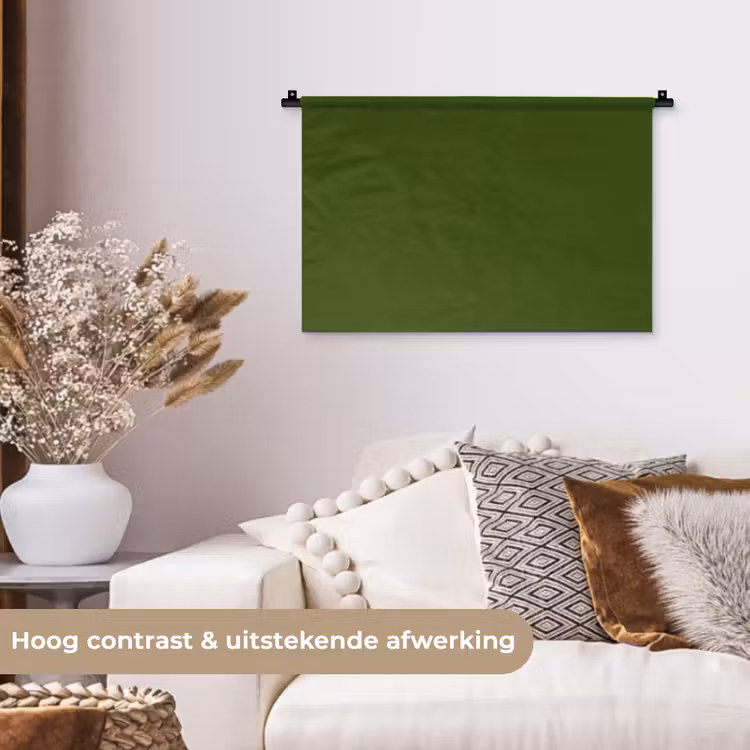 Olive - Drab - Groen Wandkleed katoen klein 269 -sfeer1