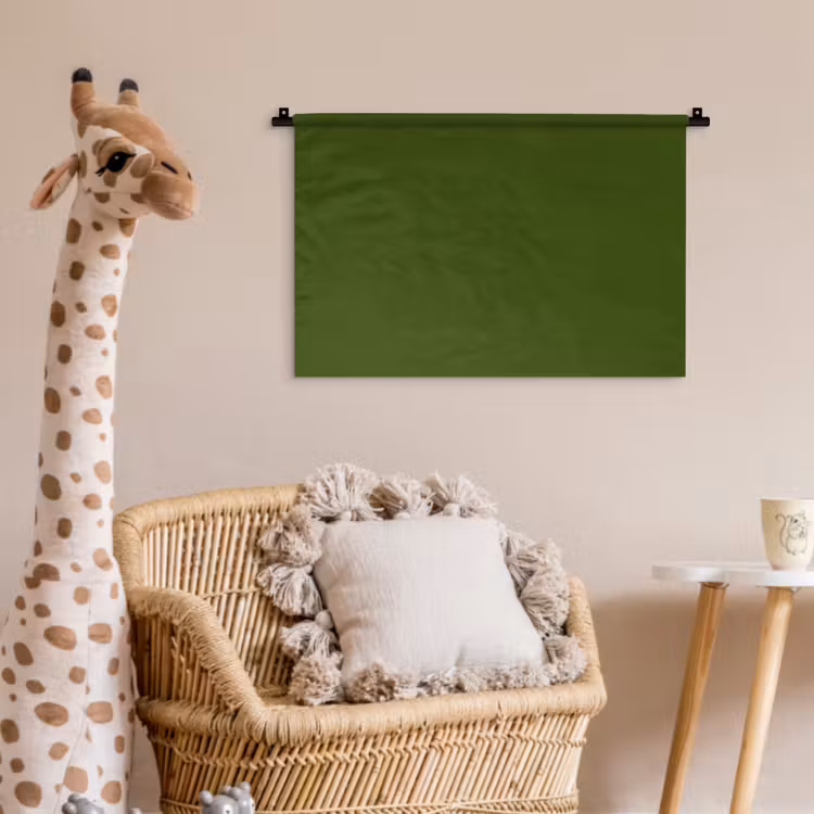 Olive - Drab - Groen Wandkleed katoen klein 269 -wsfeer5_kind