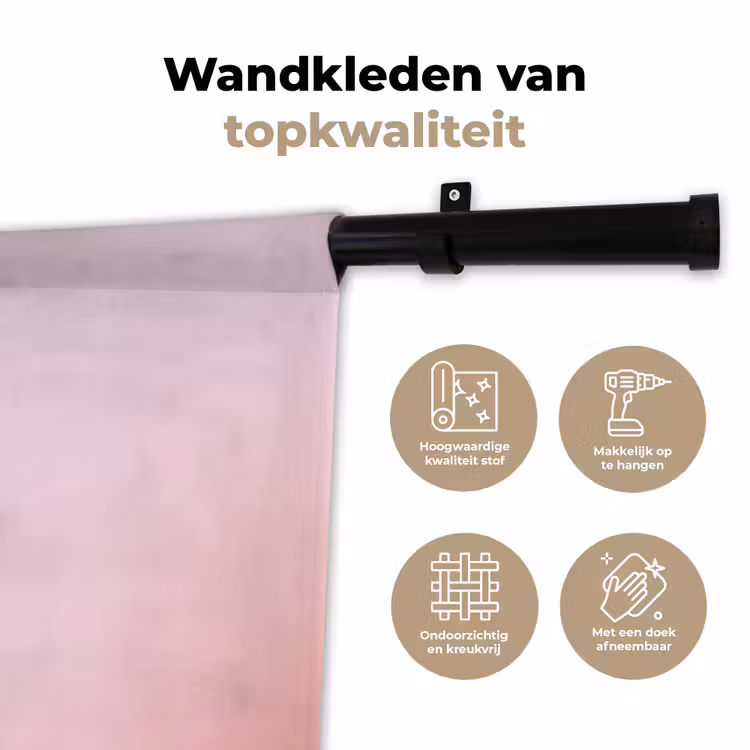 Sierlijk - Kwal - Roze Wandkleed katoen klein -sfeer2