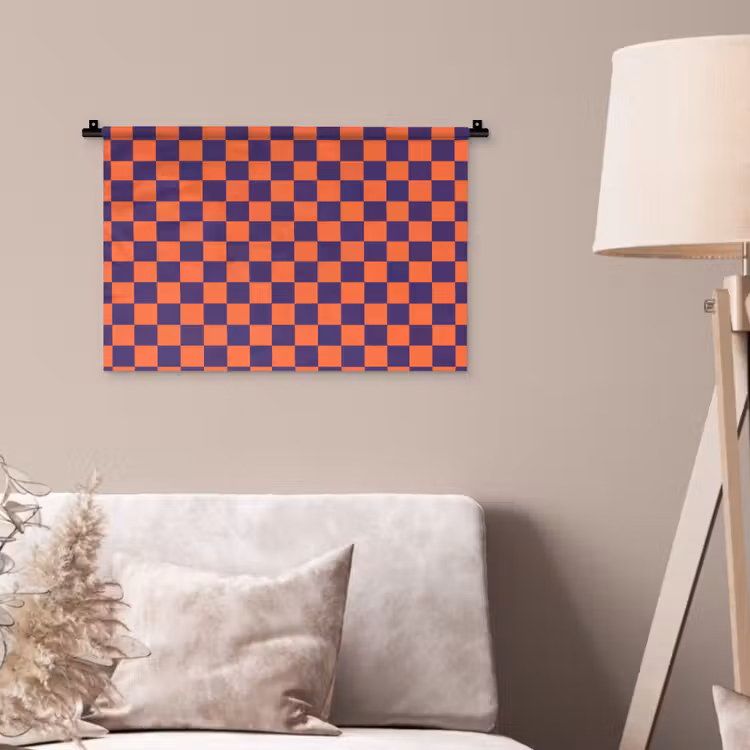 Patroon - Klassiek - Paars Wandkleed katoen klein 269 -sfeer4
