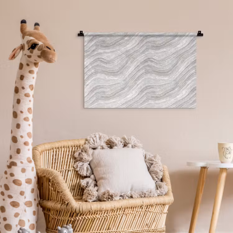 Patroon - Helder - Wit - Grijs Wandkleed katoen klein 269 -wsfeer5_kind
