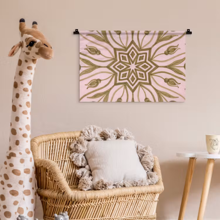 Patroon - Mandala - Decoratie - Abstract - Groen Wandkleed katoen klein -wsfeer5_kind