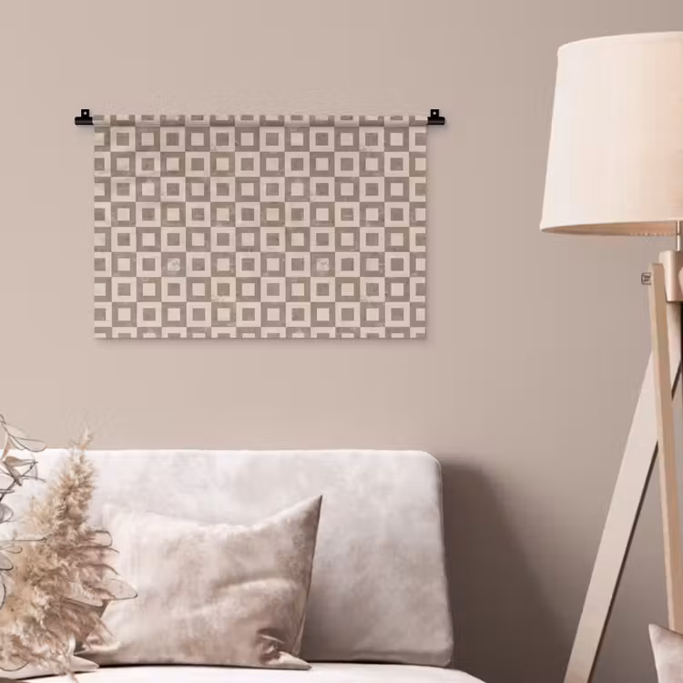 Patroon - Marmer - Beige Wandkleed katoen klein 269 -sfeer4