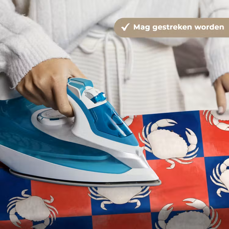 Patroon - Zeeleven - Rood - Blauw - Abstract Wandkleed katoen klein -sfeer9