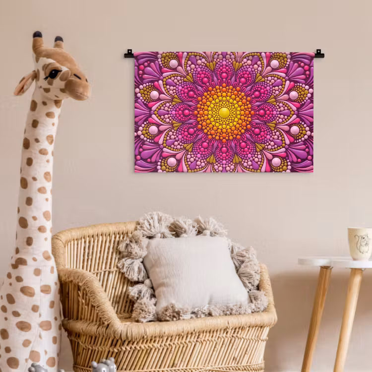 Patroon - Stippen - Abstract - Kleurrijk Wandkleed katoen klein -wsfeer5_kind