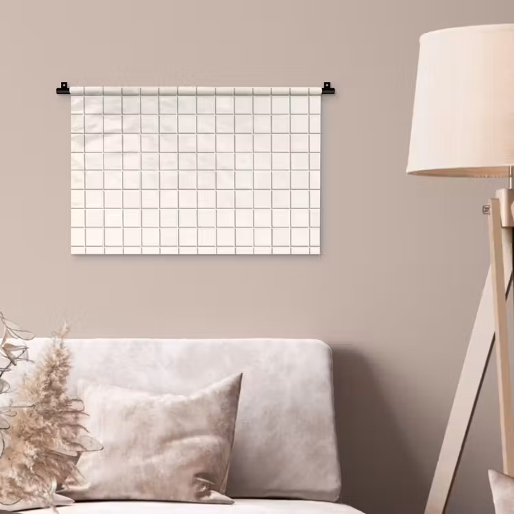 Patroon - Tegels - Wit Wandkleed katoen klein 269 -sfeer4