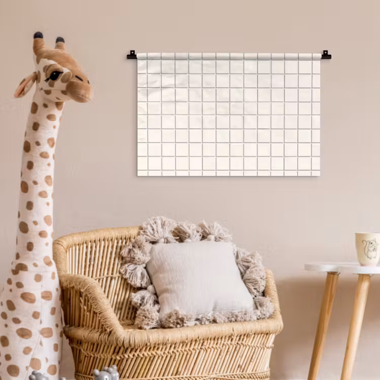 Patroon - Tegels - Wit Wandkleed katoen klein 269 -wsfeer5_kind
