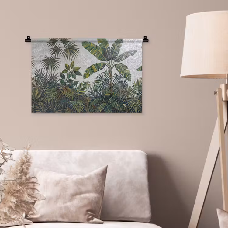 Planten - Tropisch - Mozaïek - Groen - Natuur Wandkleed katoen klein -sfeer4