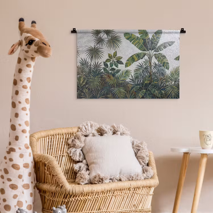 Planten - Tropisch - Mozaïek - Groen - Natuur Wandkleed katoen klein -wsfeer5_kind