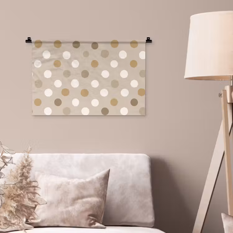 Polka - Dots - Beige Wandkleed katoen klein 269 -sfeer4
